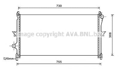 AVA QUALITY COOLING cn2278 -  Радиатор, охлаждение двигателя
